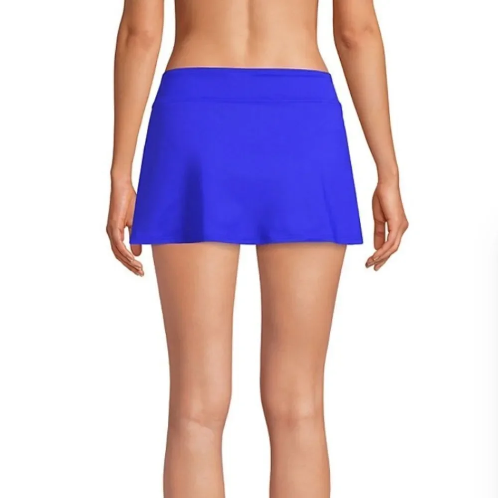 Lands' End Women's Long Torso Tummy Control Swim Skirt Sz 6